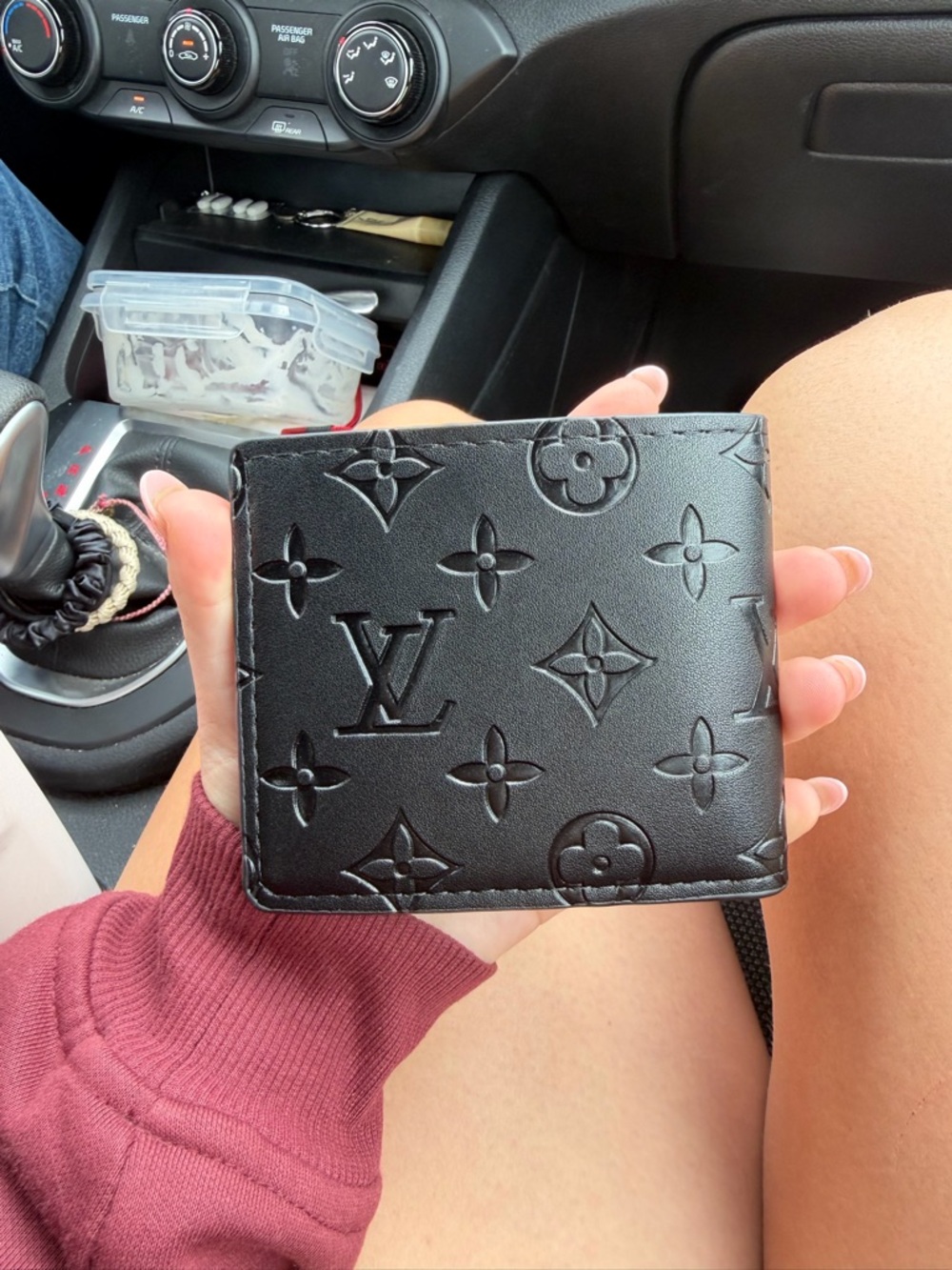 Louis Vuitton Black Embossed Monogram Money Clip Wallet - Picture 2 of 4